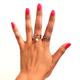 My beautiful hands post-painting with Honeybee Gardens “Hibiscus” color.